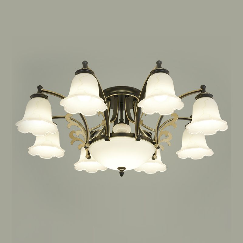 Zeitgenössische Unterputzleuchte, minimalistische Deckenleuchte mit Glasschirm für Schlafzimmer