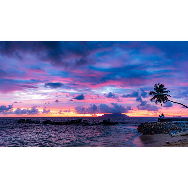 Tropical Beach Shore Vacation Moisture-Resistant Murals, Personalized Size Available