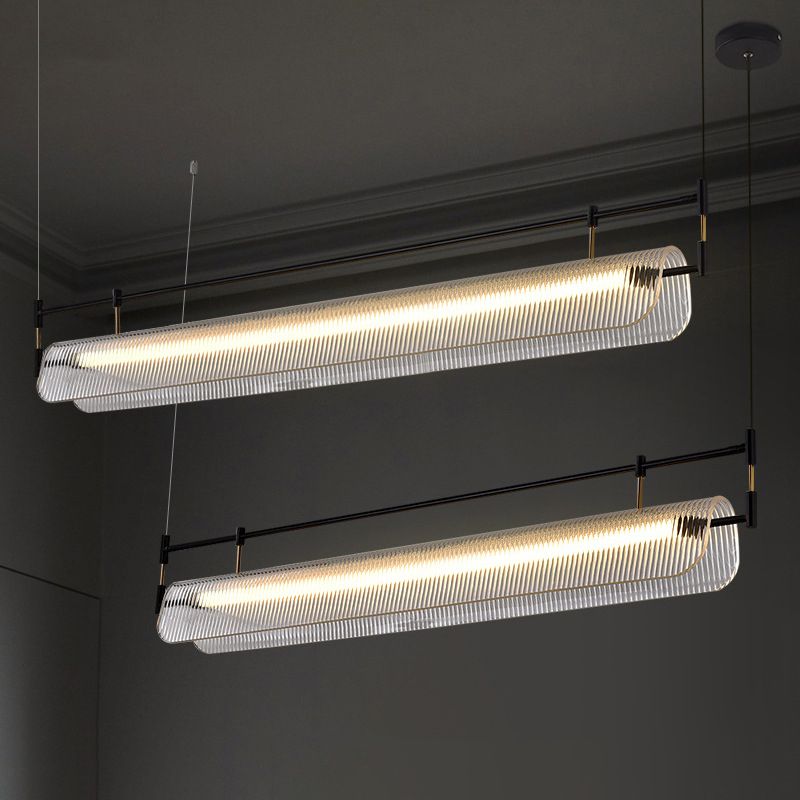 Single Golden/Black Modern Island Lighting Unique LED Ceiling Light for Dining Room