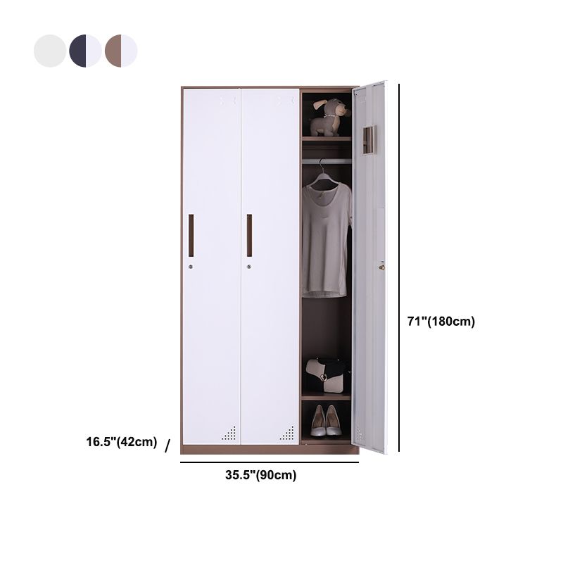 Metal Wardrobe Cabinet Contemporary Hinged Wardrobe Closet for Home