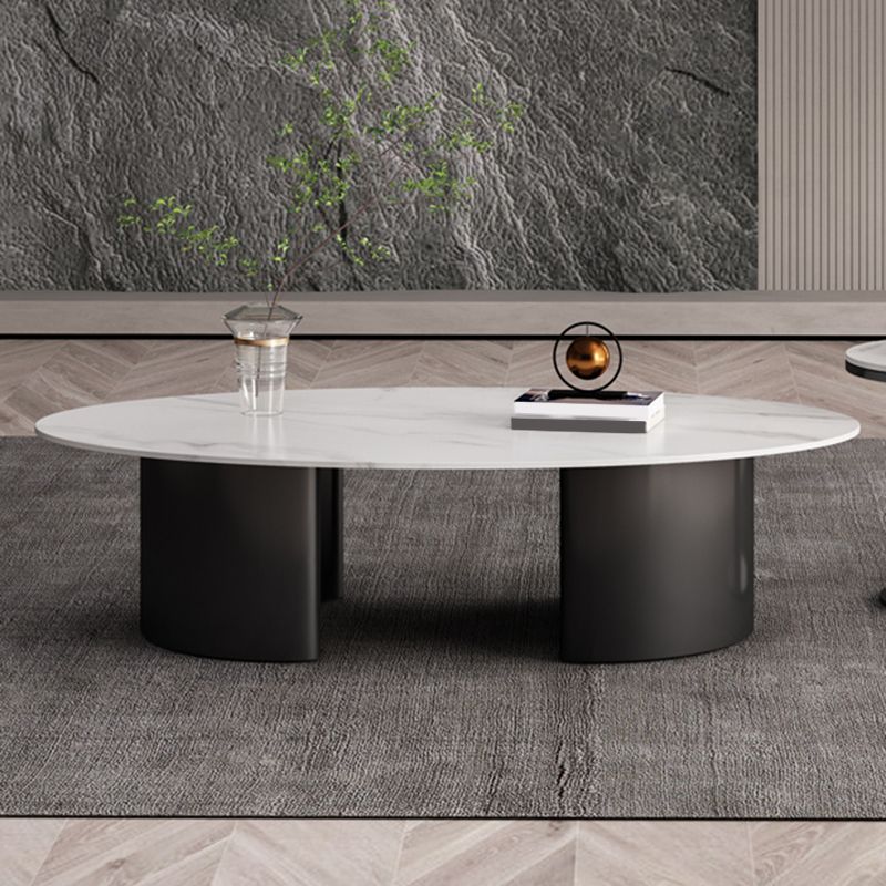 Glam Slate Coffee Cocktail Table Frame Oval Coffee Table for Home