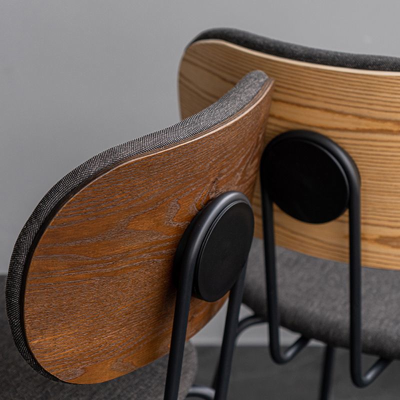 Industrial Open Back Dining Side Chair Fabric Dining Chairs for Home