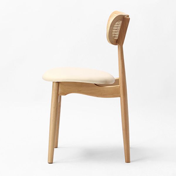 Oak Solid Wood Dining Side Chair Contemporary Armless Dining Chairs