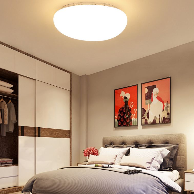 Kunststof kiezelvormige inbouw Cartoon LED witte plafondlamp voor slaapkamer