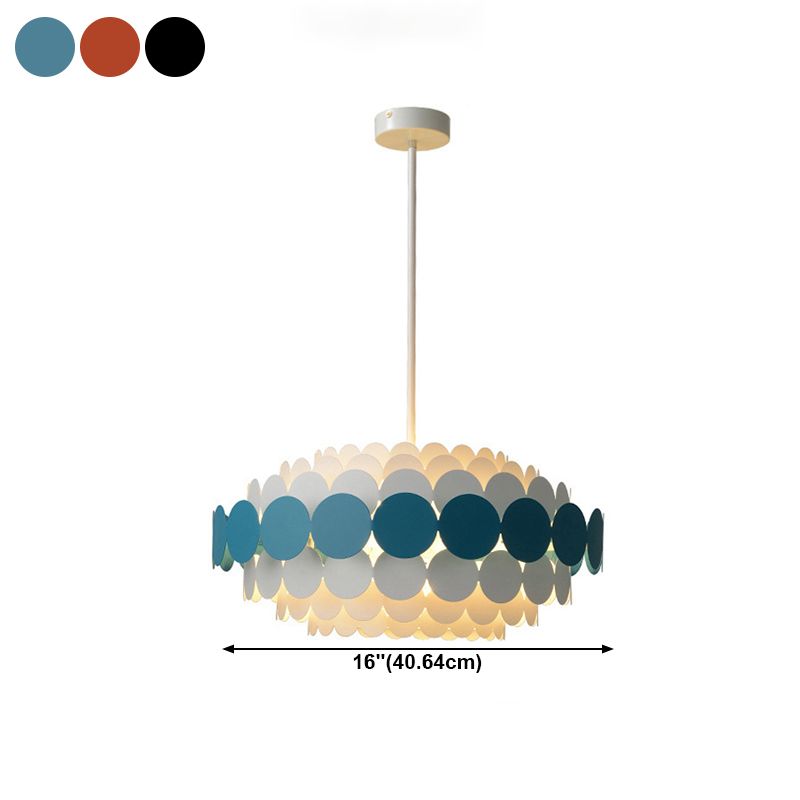 Lampadario in stile nordico semplice luce sospesa con ombra acrilica per camera da letto