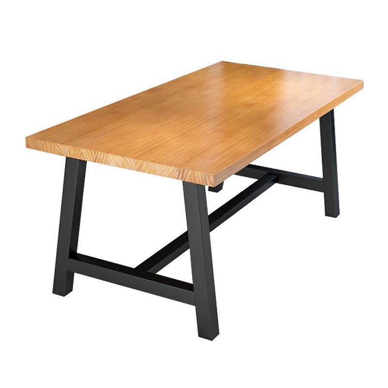 Industrial 1/4/7 Pieces Furniture Solid Wood Rectangle Dining Set in Brown