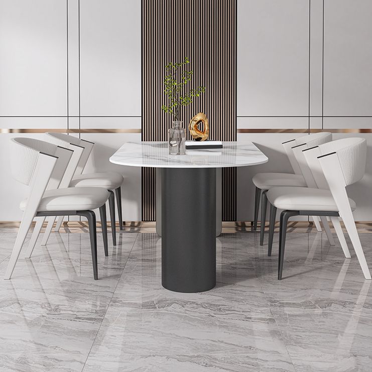 Modern Style Sintered Stone Metal Table Set 1/3/4/5 Pieces Dining Set