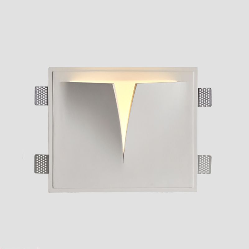 Contemporary Geometric Shape Wall Lamp Plaster Shade Wall Lighting for Living Room