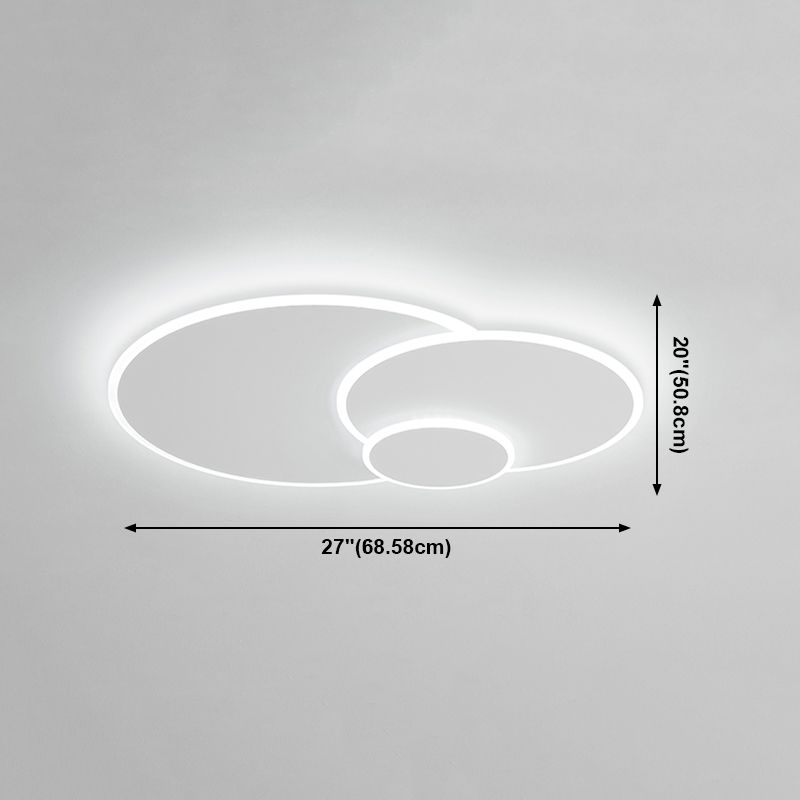 White LED Ceiling Mounted Light Multi-head Flush Mount Ceiling Lighting for Living Room
