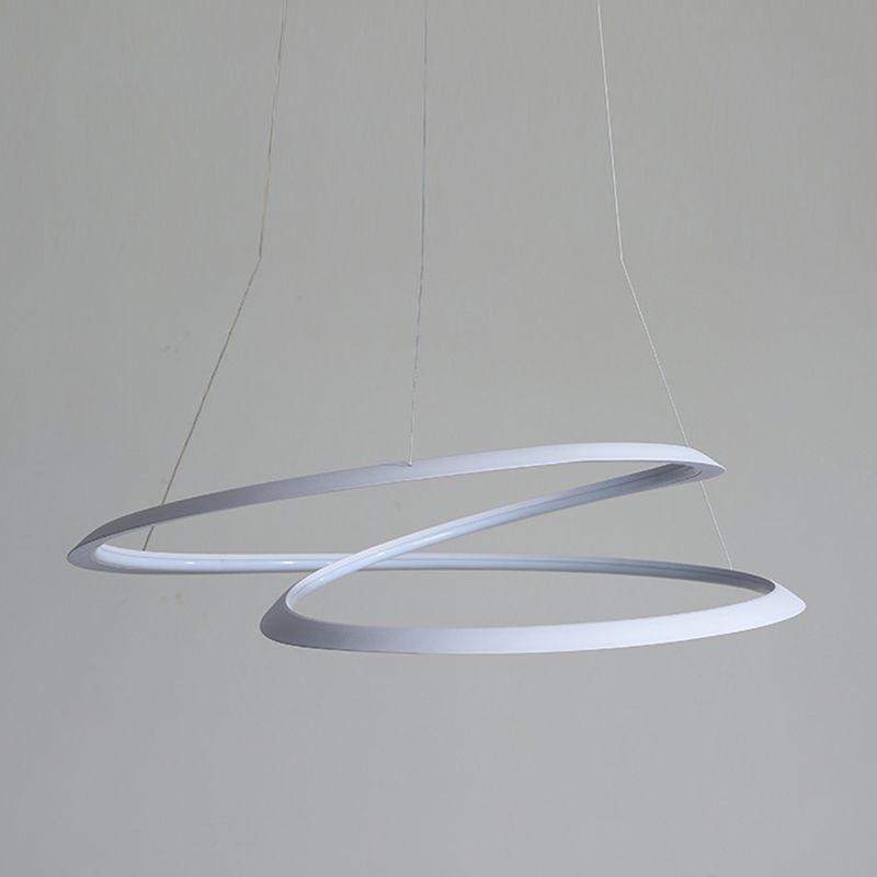 Lámpara de sombra retorcida lámpara de metal moderno 1 colgante de 1 luces