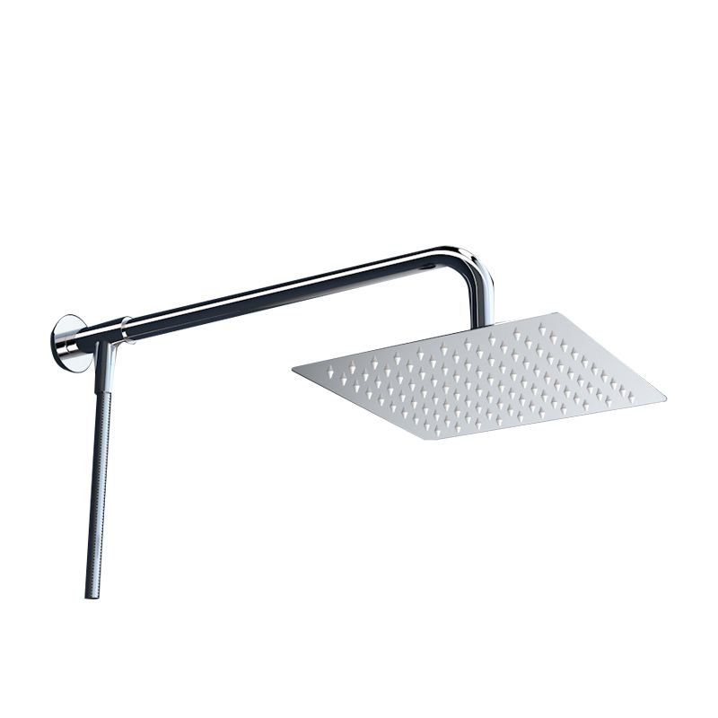 Contemporary Fixed Shower Head with Shower Arm Rain Fall Wall-Mount Showerhead
