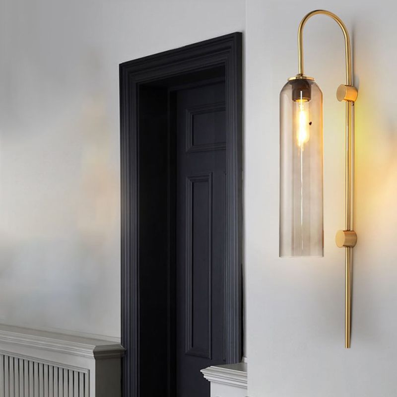 Glass Geometric Wall Mount Light Modern 1 Light Wall Mounted Light Fixture