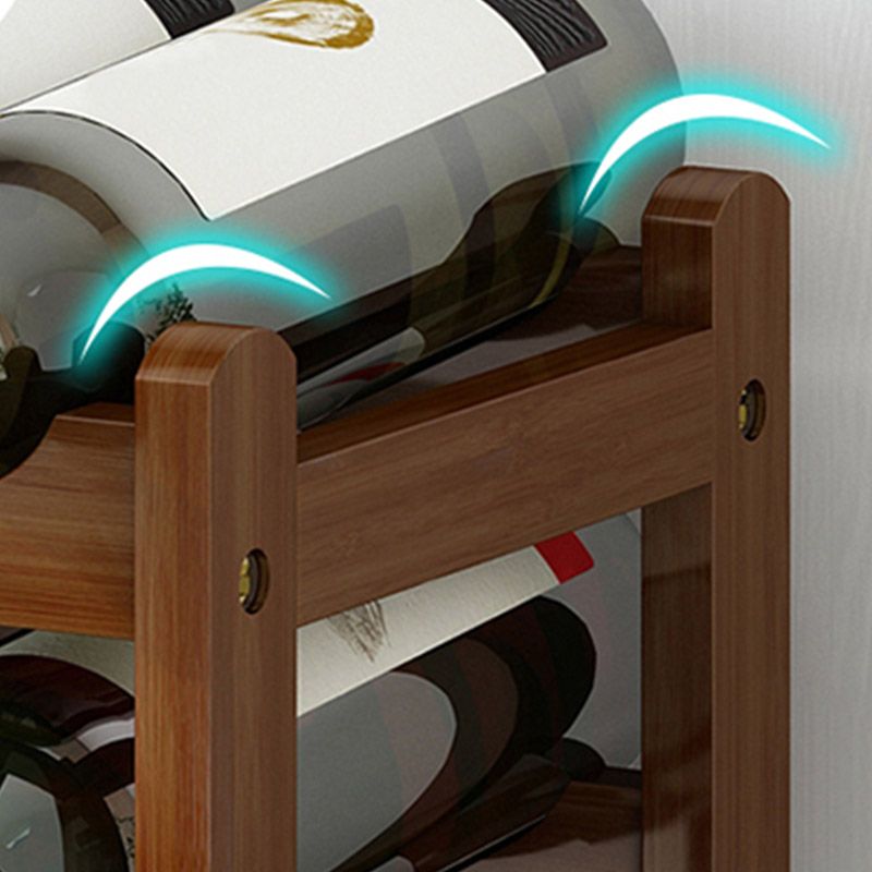 Modern Countertop Wine Rack Solid Wood Wine Bottle Rack for Home