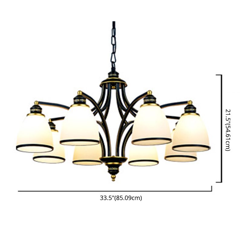 Sputnik Grosted Glass Chandelier Pendant Light Vintage Living Room Chandelier Lighting