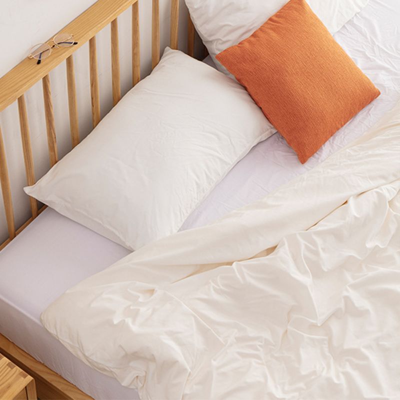 Solid Wood Open-Frame Bed Contemporary Ash Standard Bed with Legs