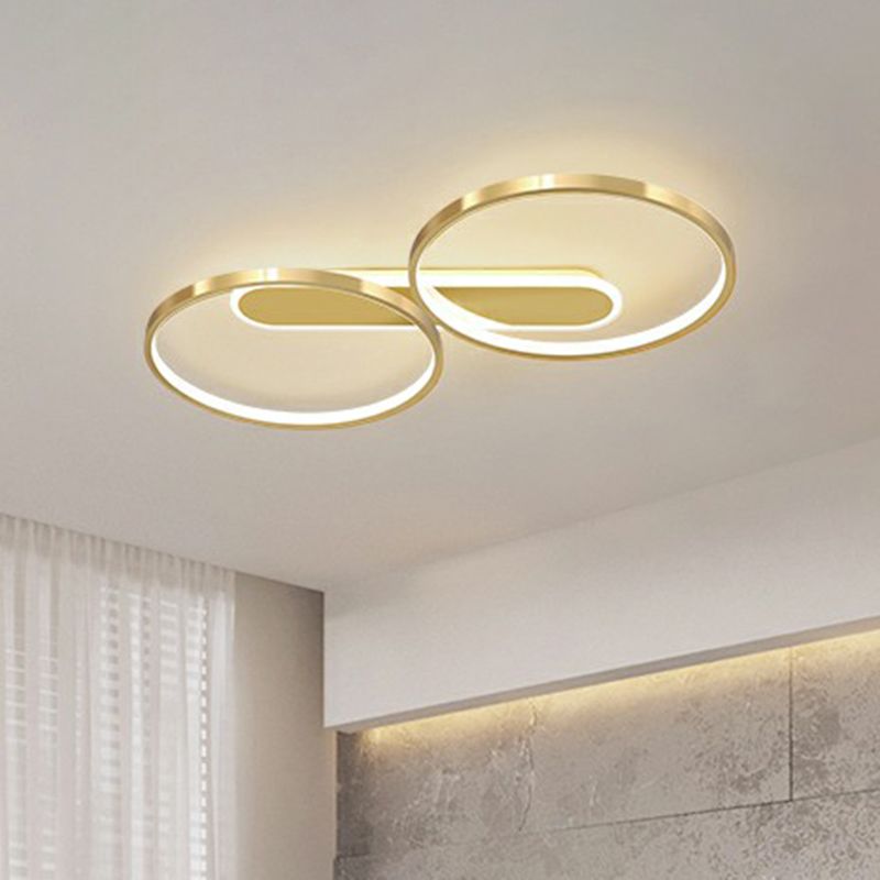 Golden Circle inbouwlamp minimalisme LED metalen plafondlamp voor slaapkamer