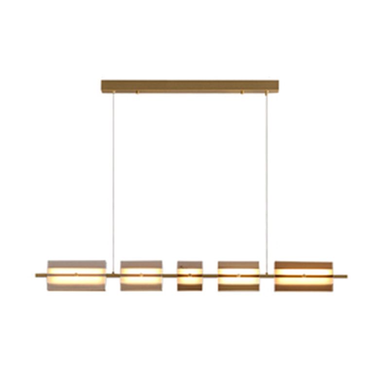 Glass Shade Hanging Island Lights Modern Black/Gold Island Lighting Ideas for Kitchen