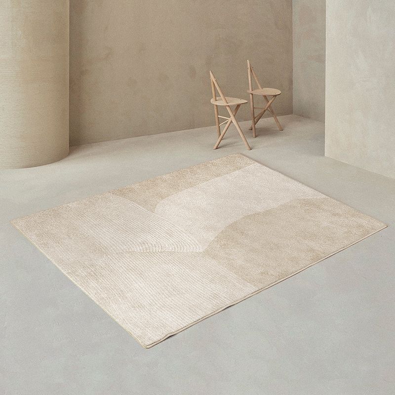 Simplicity Area Carpet Modern Rug Polyester Stain Resistant Area Rug for Living Room