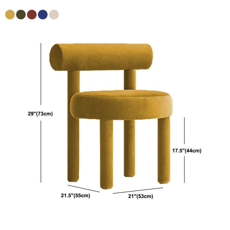 Upholstered Velvet Dining Side Chair Contemporary Indoor Dining Chair