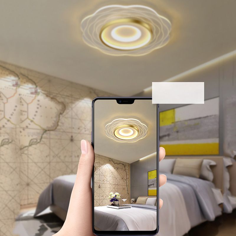 Bloem Flush Mount Plafond Licht Acryl Modern Eenvoud Flush Mount Plafond licht voor slaapkamer