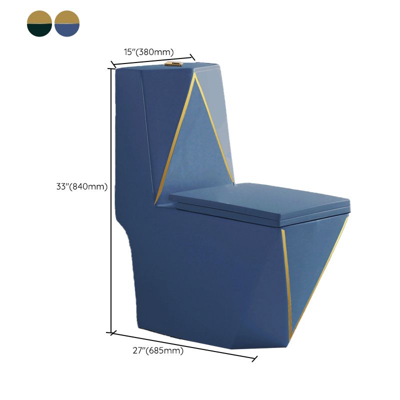 Traditional Ceramic Flush Toilet Floor Mounted Toilet Bowl for Washroom