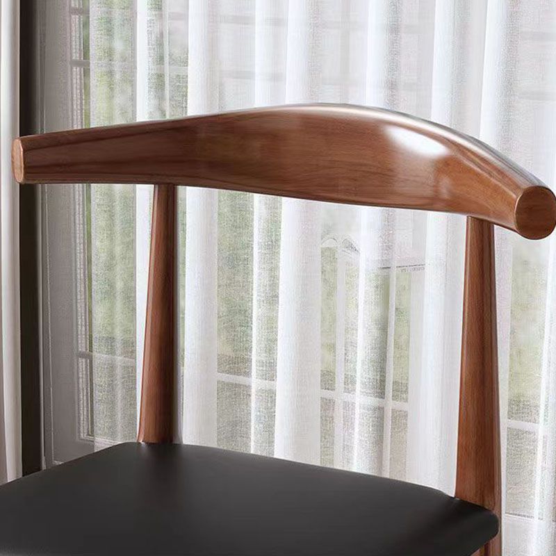 Open Back Side Chair Wood Industrial Dining Room Chair for Kitchen