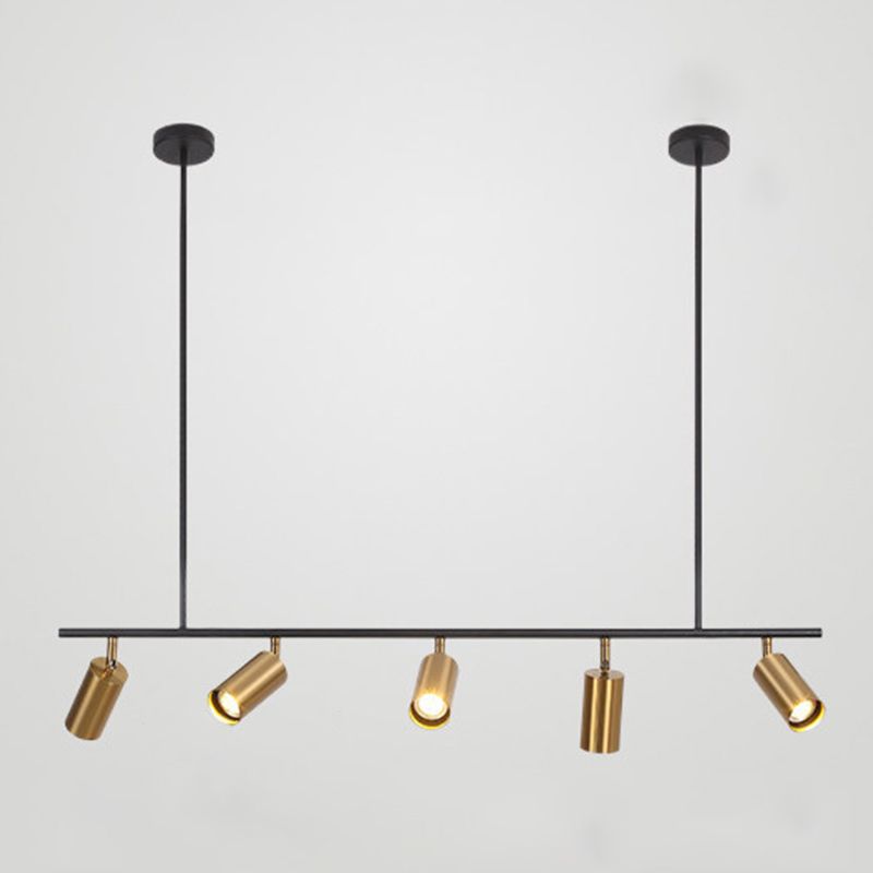 Half Cylinder Shape Modern Style Island Pendant Metal Island Light Fixtures