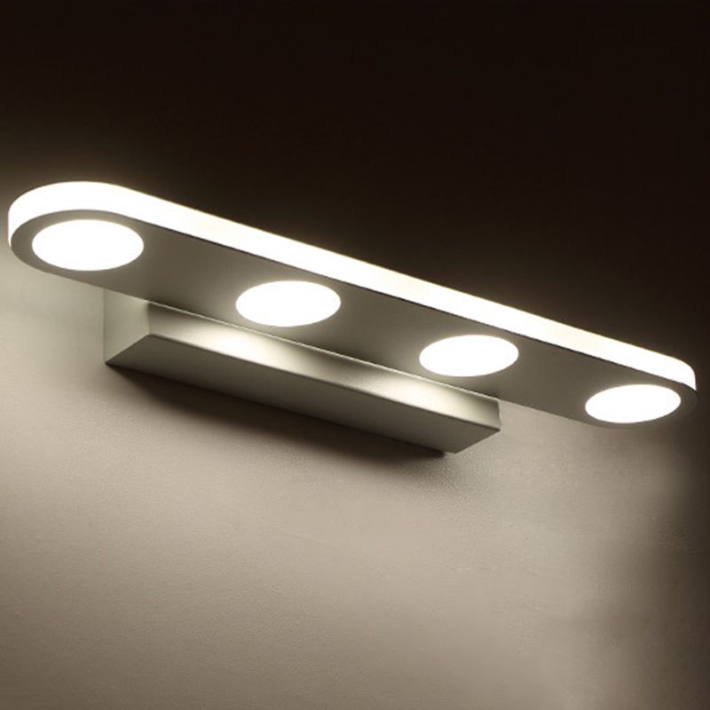 Miroir de vanité moderne nordique Lumière ovale de forme de salle de bain Vanité Lumière au-dessus du miroir