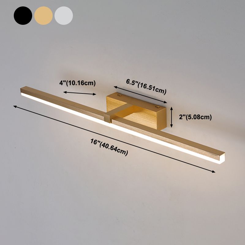 Straight Mirror Light Modern Colorful 1 Light Wall Sconce Fixture for Bedroom