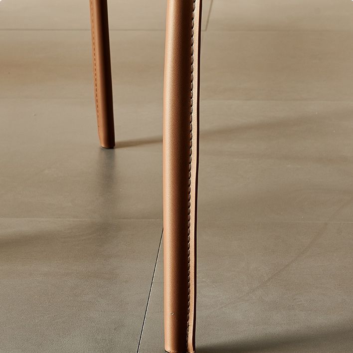 Faux Leather Arm Chair Upholstered Dining Room Chair for Home