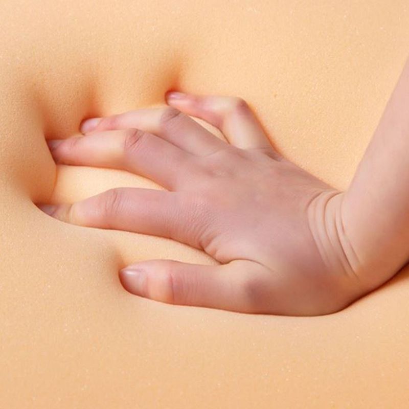 Modern Stain Resistant Standard Round Yellow Leather Ottoman for Living Room