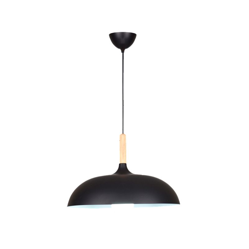 Pot Cover Forme Hanging Lighting Modern Style Metal 1-Light Pendant le restaurant