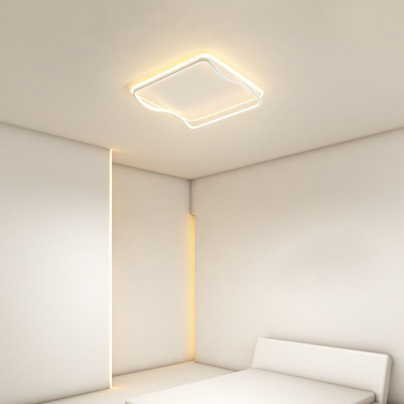 Geometric Flush Light Modern Metal 1 Light Flush Mount Light Fixture