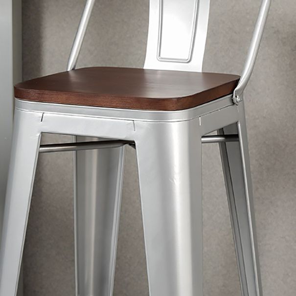 Tabouret de Bar en métal de Style industriel, tabouret de comptoir à siège carré pour Bar de cuisine