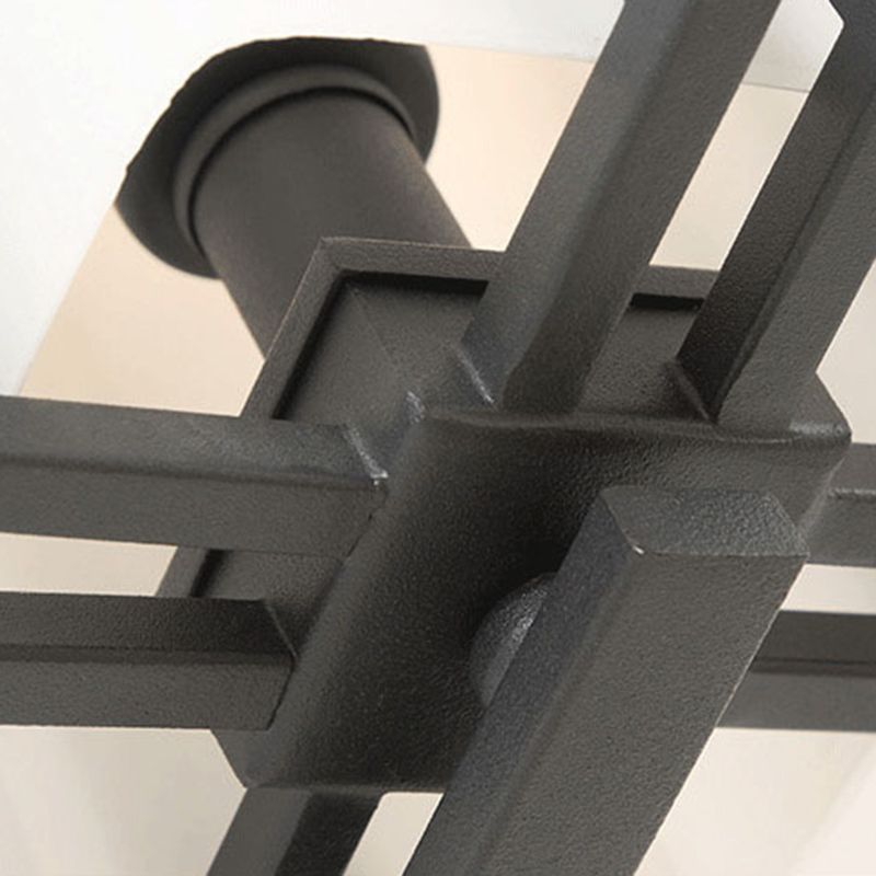 Modern Sconce Light Geometric Glass 1 Light Wall Lamp in Black