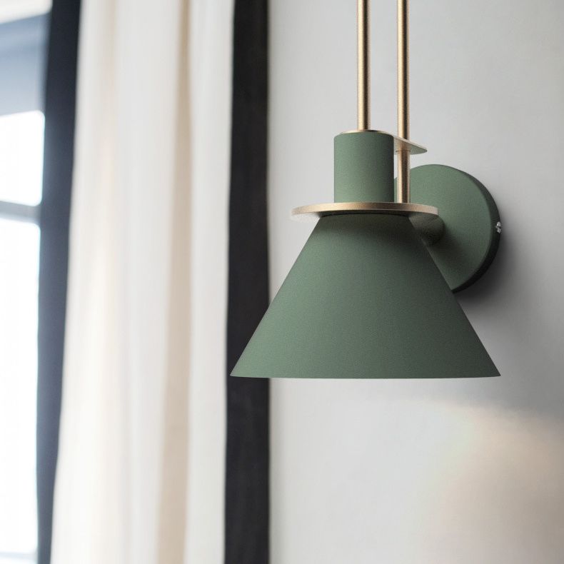 Postmodern Simplicity Cone Wall Lamps Metal Wall Lighting Fixtures for Bedroom