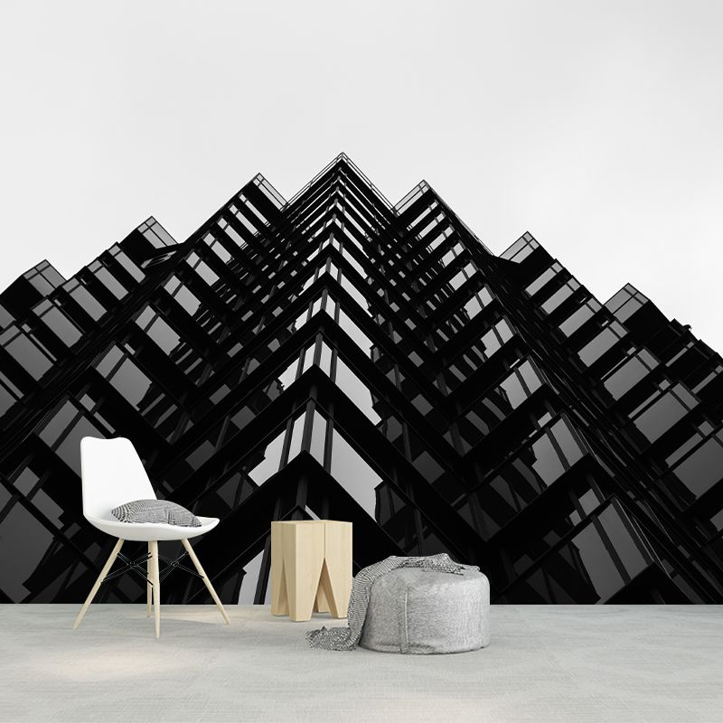 City Building Wallpaper Mural Decal Customized Modern Wall Covering for Meeting Room