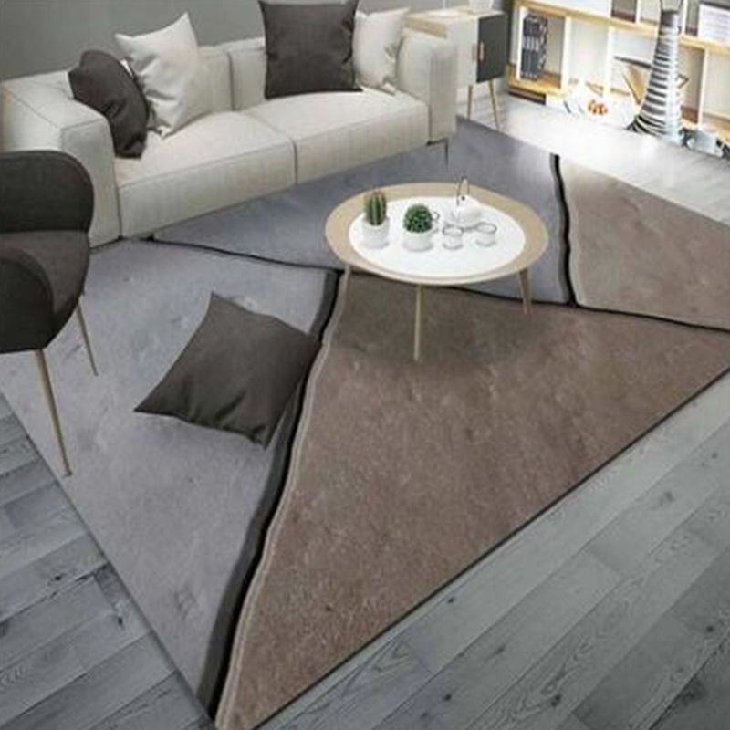 Contemporary Rug Polyester Abstract Rug Non-Slip Backing Rug for Home Decoration