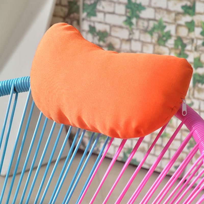 Contemporary Rocking Accent Chair Metal and Wicker Rocker Chair 28.3" x 43.3" x 35.4"