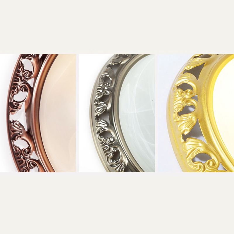 Minimalismo tradizionale lampada da soffitto con paralume in vetro, luce da incasso per salotto