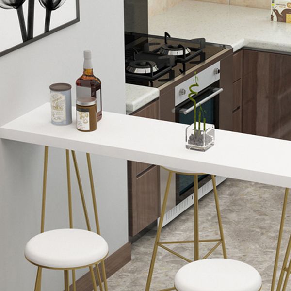 Traditional Luxury Bar Table Set 1/3/5 Pieces Counter Set with Metal Base