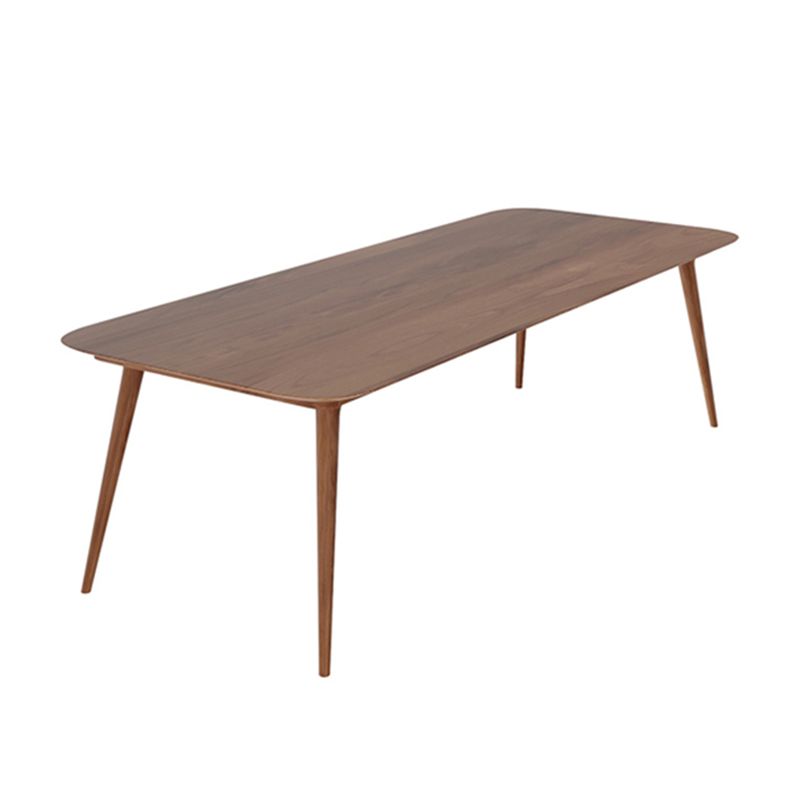 Solid Wood Contemporary Rectangle Dining Table Pine Wood Top Table with Legs