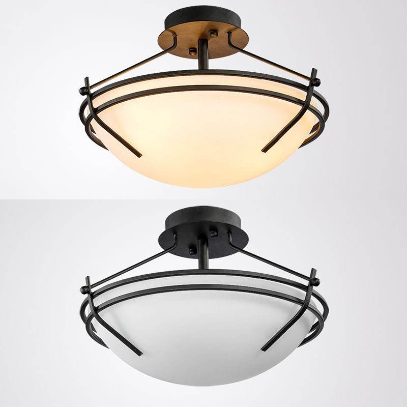 Plafonnier simple moderne semi-encastré pour salon