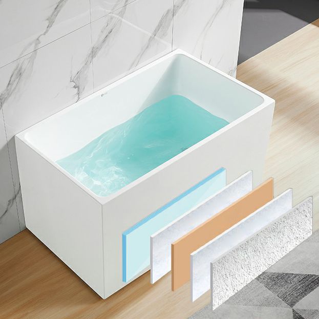 Soaking Back to Wall Bathtub Antique Finish Acrylic Bath Tub