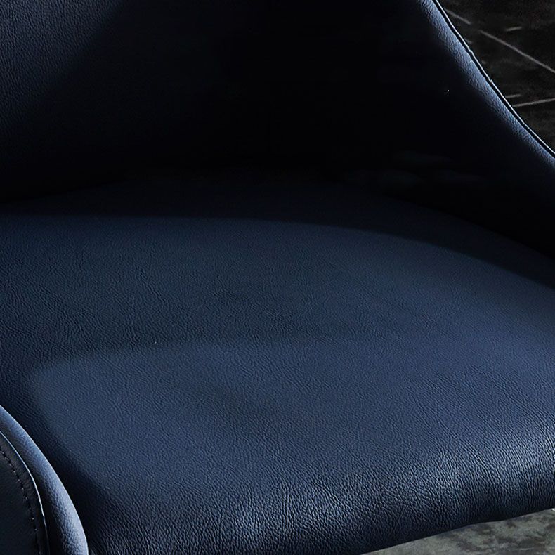 Silla de comedor de metal moderno, silla lateral de comedor de cuero sintético para uso en restaurantes