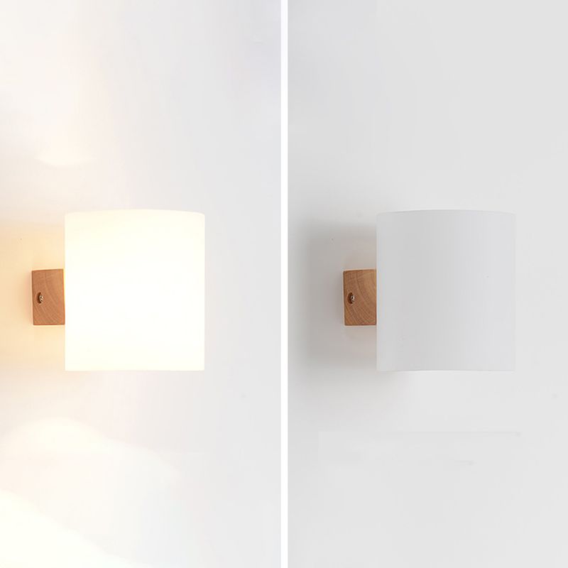 Lampada da parete moderna per parete geometrica 1 muro di vetro 1 luci di applique a parete leggera in bianco