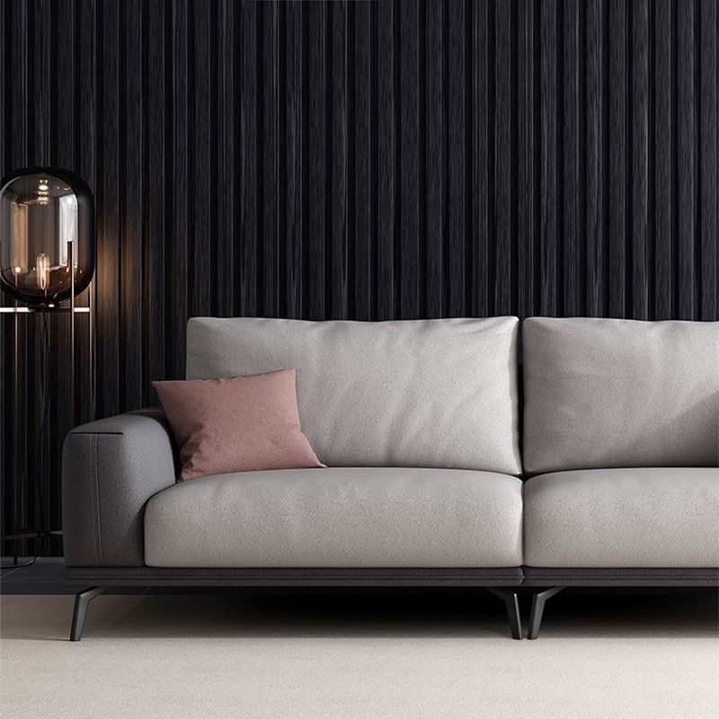 Faux Leather Pillow Back Sectionals/Sofa with Square Arm for Living Room