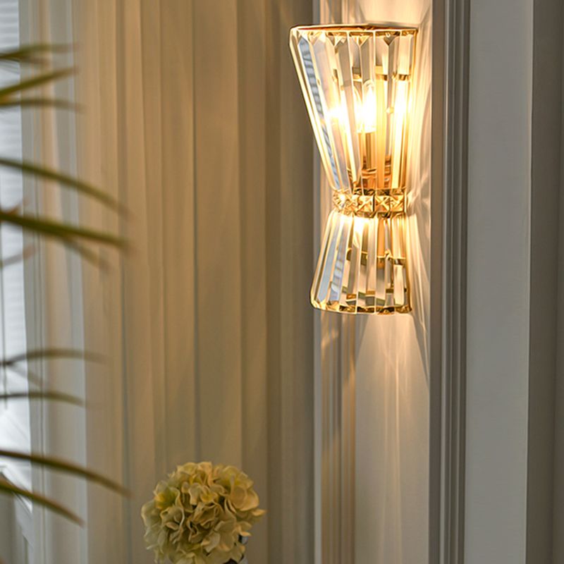 Geometric Shape Crystal Wall Light Modern 2 Lights Wall Light Sconce