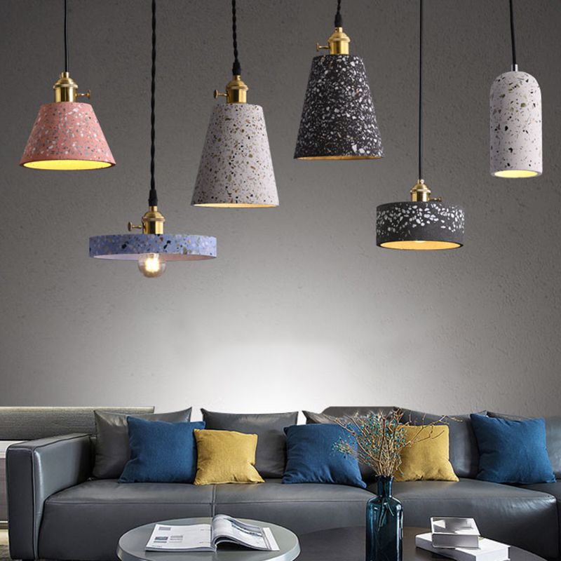 Terrazzo Hanging Light Modern Style Pendant Lighting Ayémorrat pour le salon