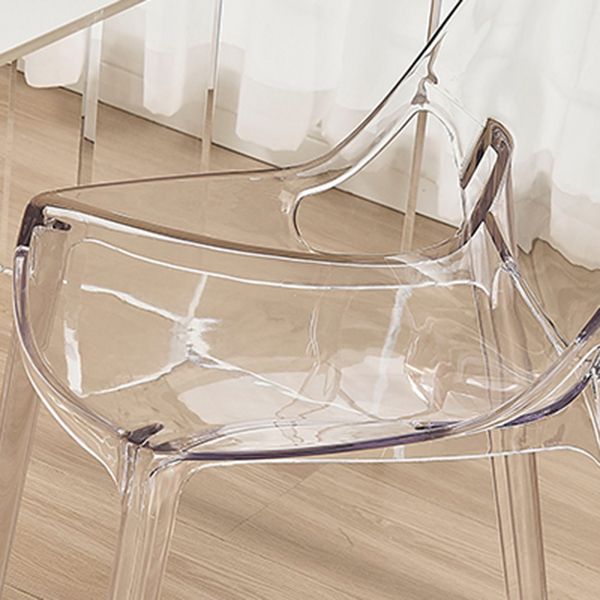 Dining Room Modern Plastic Armless Parsons Dining Side Chair